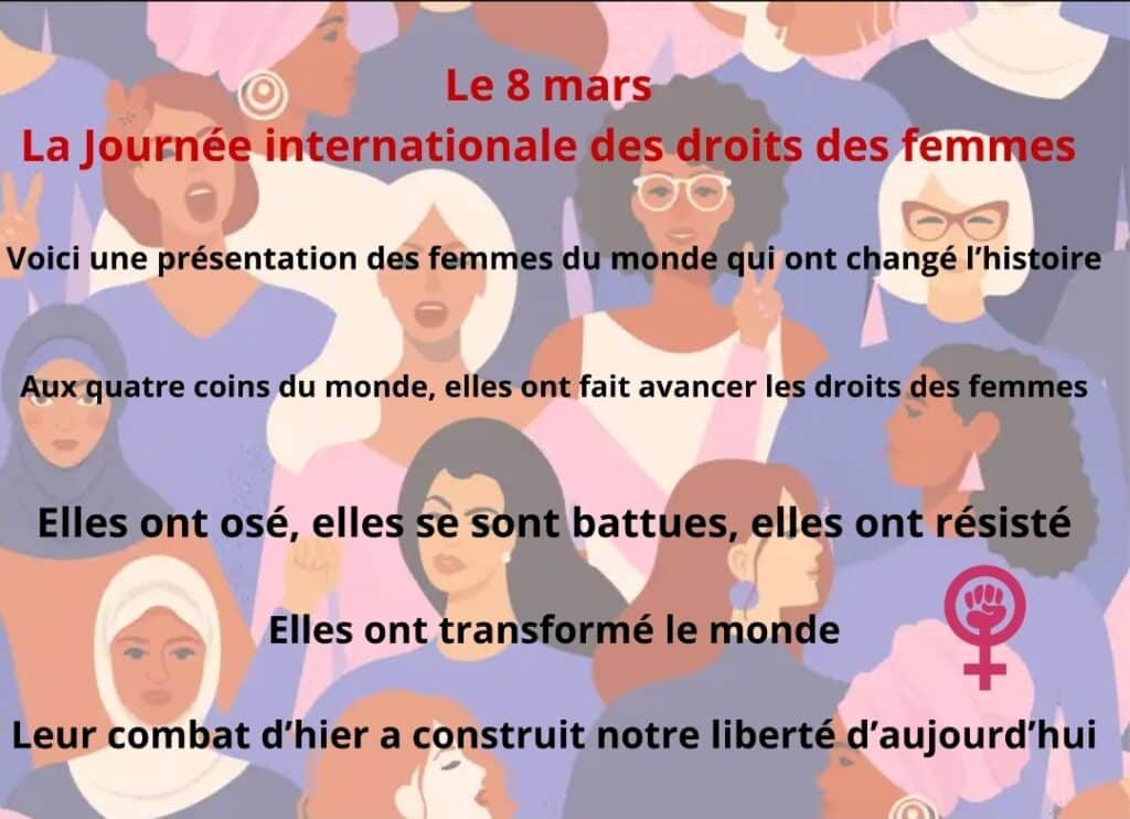 Affiche sur la journée internationale des droits des femmes